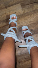 Strap up high heels