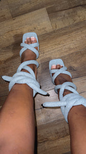 Strap up high heels